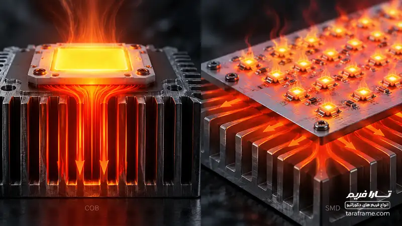 تفاوت COB و SMD از نظر تولید گرما